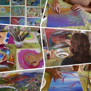 קולאז משתתפים בסדנאות